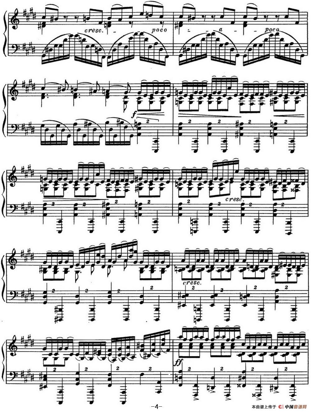 钢琴谱：斯克里亚宾 钢琴练习曲 Op.42 No.5 Alexander Scriabin Etudes